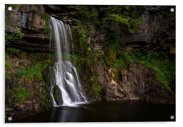  Thornton Force, Ingleton Waterfall trail Acrylic by David Schofield