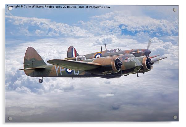 Spitfire And Blenheim Duxford  2015 - 4 Acrylic by Colin Williams Photography