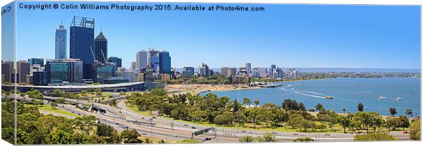   The City Of Perth WA Panorama Canvas Print by Colin Williams Photography