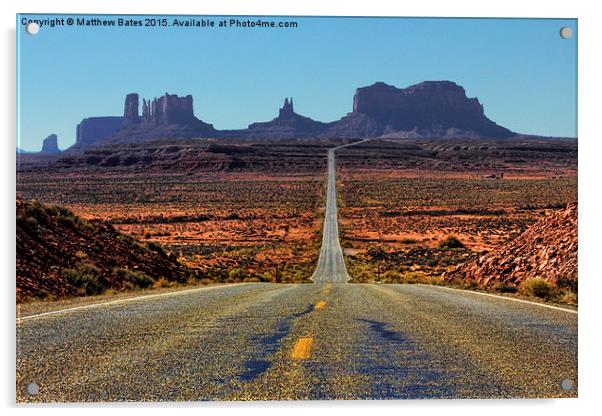  Monument Valley postcard view Acrylic by Matthew Bates