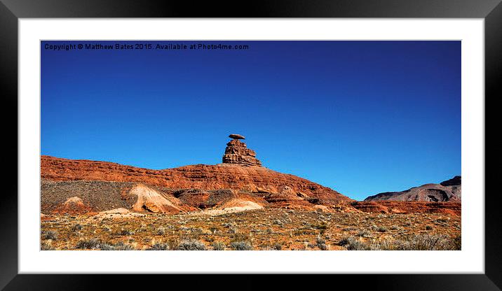  Mexican Hat Rock Framed Mounted Print by Matthew Bates