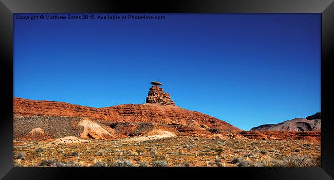  Mexican Hat Rock Framed Print by Matthew Bates