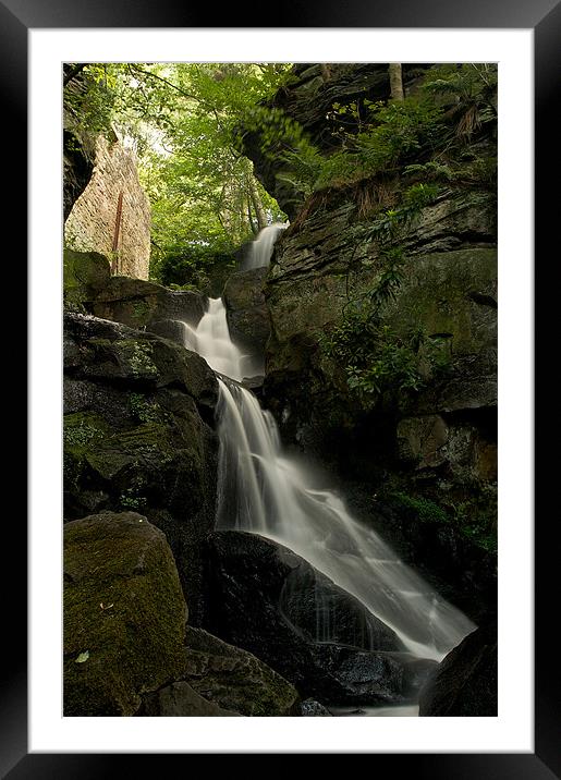 Lumsdale Falls Framed Mounted Print by Simon Gladwin