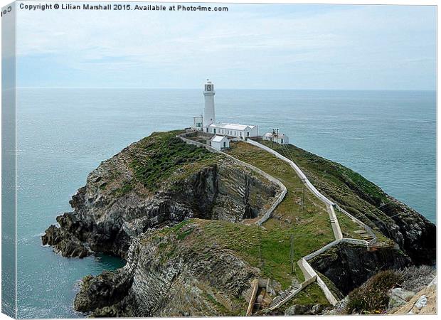  South Stack Lighthouse.  Canvas Print by Lilian Marshall