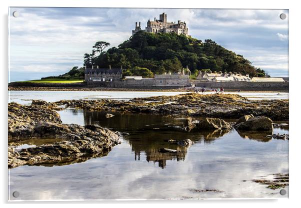 St Michaels Mount Cornwall  Acrylic by Oxon Images