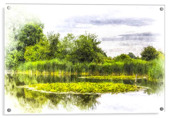 The Lily Pond Art Acrylic by David Pyatt