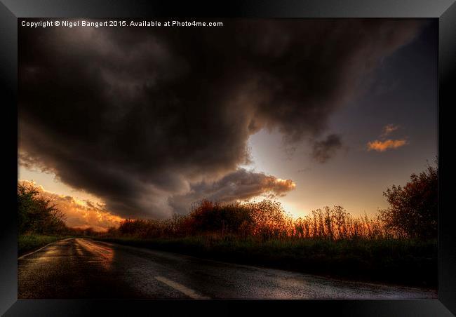  Stormy Skies Framed Print by Nigel Bangert