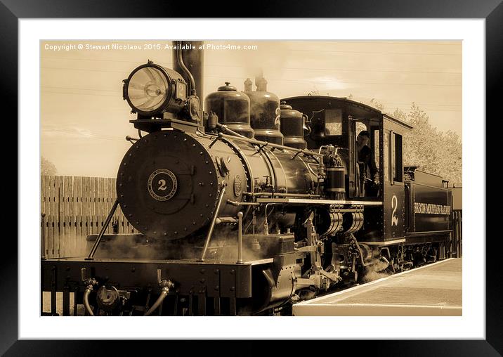 The Brecon Mountain Railway Framed Mounted Print by Stewart Nicolaou