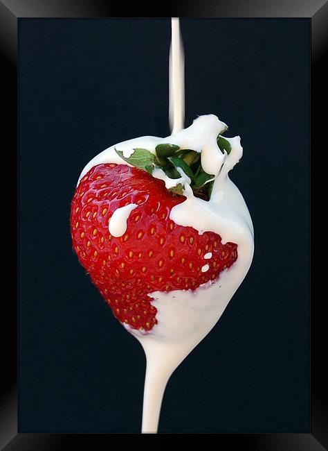 Strawberry & Cream Framed Print by Mike Routley