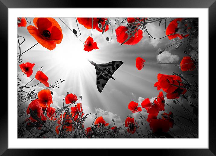 Vulcan Overhead Framed Mounted Print by J Biggadike