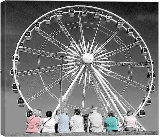 Watching the wheel Canvas Print by Rob Hawkins
