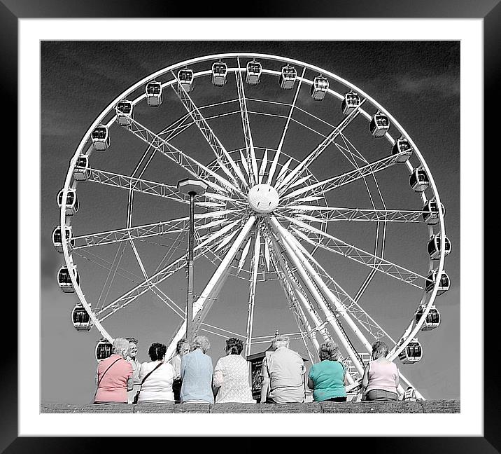 Watching the wheel Framed Mounted Print by Rob Hawkins