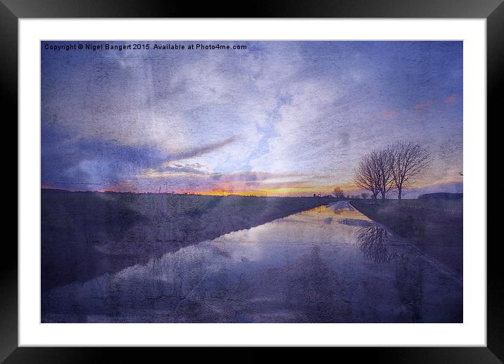  Sunset Flood Framed Mounted Print by Nigel Bangert