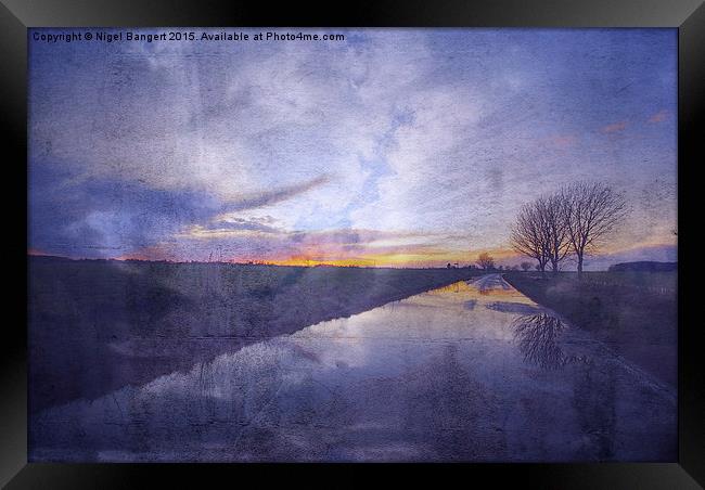  Sunset Flood Framed Print by Nigel Bangert