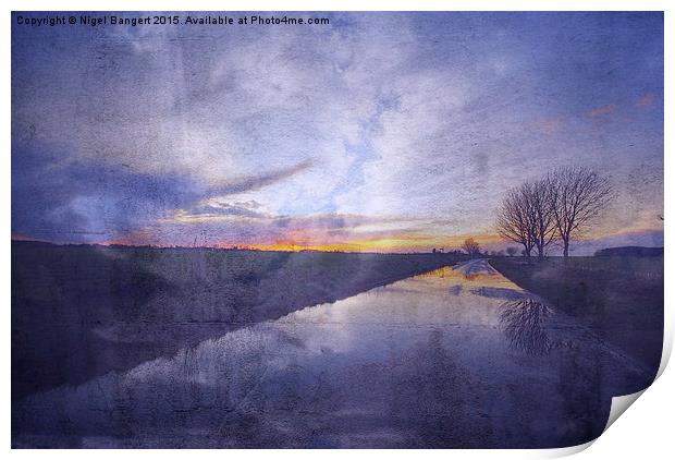  Sunset Flood Print by Nigel Bangert