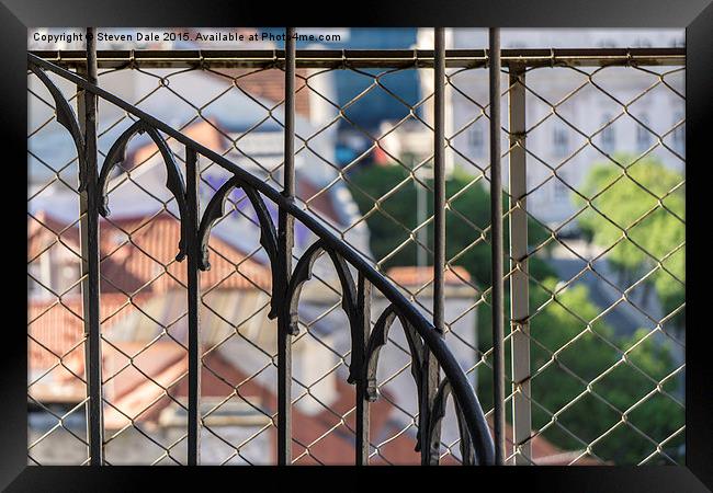  Santa Justa Lift Framed Print by Steven Dale