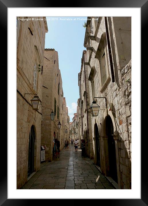  Dubrovnik, Croatia Framed Mounted Print by Louise Lord