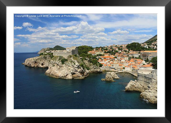  Dubrovnik, Croatia Framed Mounted Print by Louise Lord
