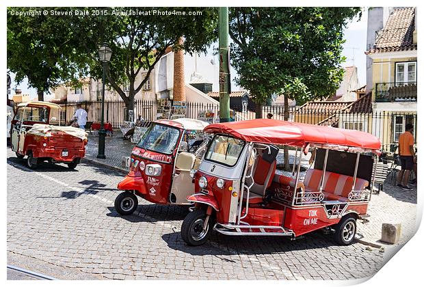 Charming Tuk-Tuk Adventure, Lisbon Portugal Print by Steven Dale