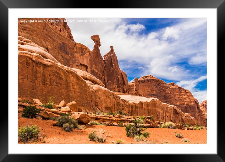 Landscape in Arches National Park, USA Framed Mounted Print by colin chalkley