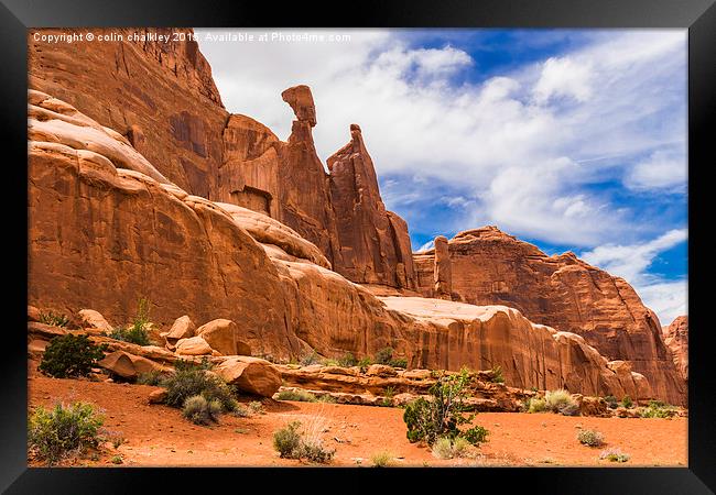 Landscape in Arches National Park, USA Framed Print by colin chalkley
