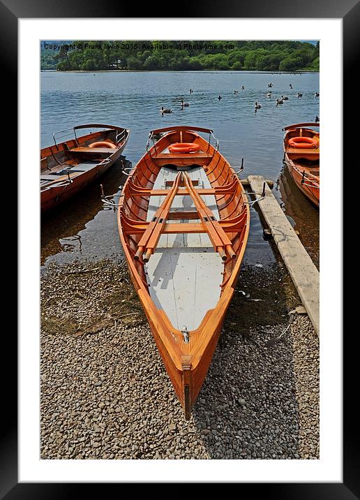  A new rowing boat on Derwent Water Framed Mounted Print by Frank Irwin