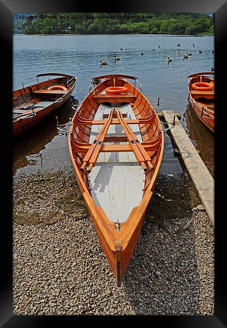  A new rowing boat on Derwent Water Framed Print by Frank Irwin