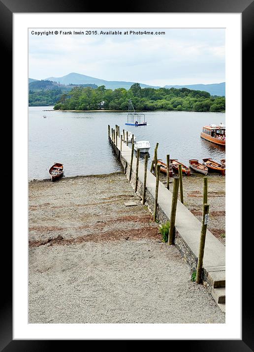  A pier on Derwent Water Framed Mounted Print by Frank Irwin