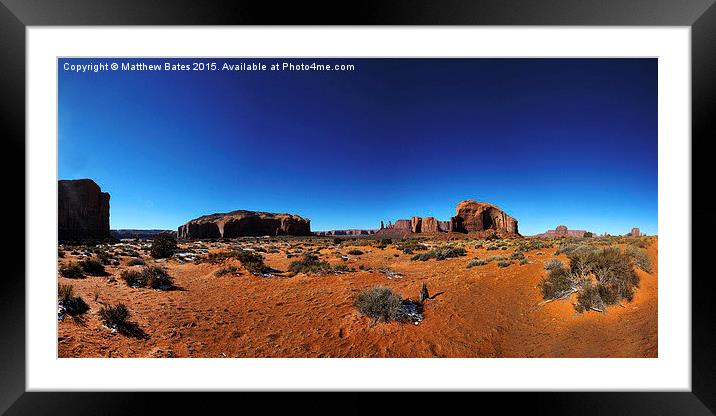 Monument Valley, Utah Framed Mounted Print by Matthew Bates