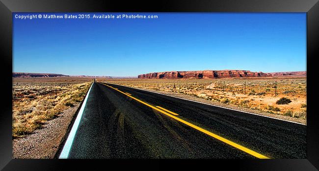 Desert Road Framed Print by Matthew Bates