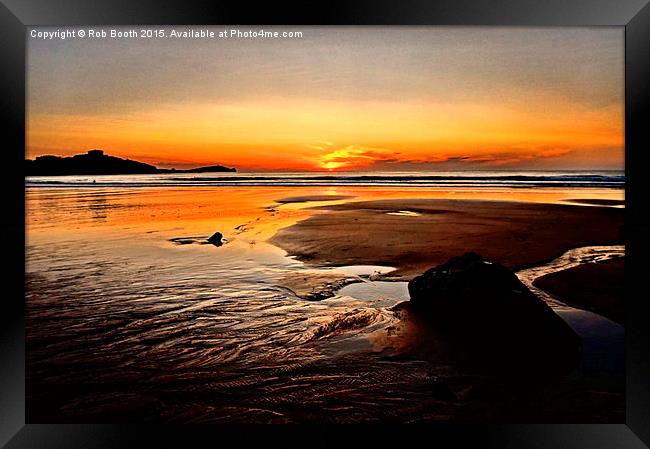  'Sunset Beach' Framed Print by Rob Booth