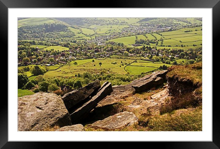  View from Curbar Edge Framed Mounted Print by Geoff Storey