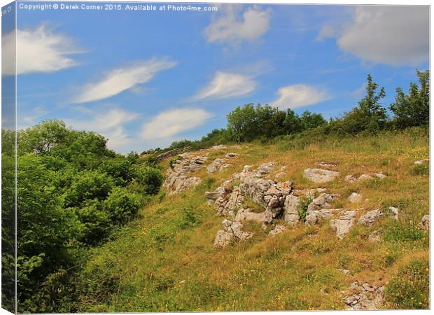  Clouds above Warton Crag Canvas Print by Derek Corner