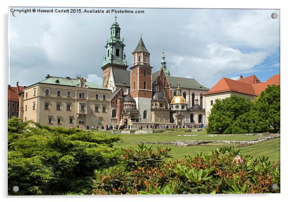 Wawel Castle Cracow Acrylic by Howard Corlett