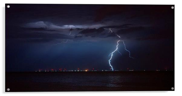  Thunderstorm Over North Wales Acrylic by Ryan Davies