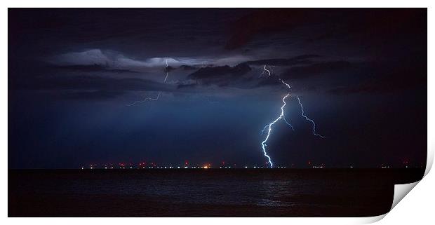  Thunderstorm Over North Wales Print by Ryan Davies