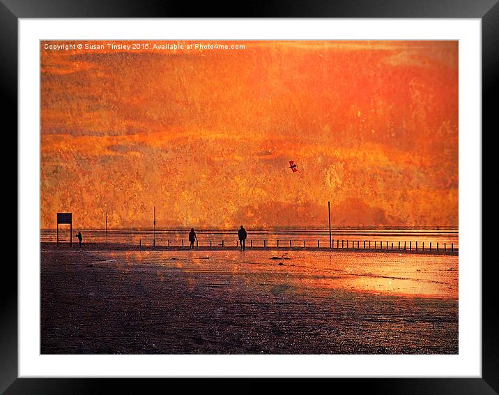 Ainsdale beach Framed Mounted Print by Susan Tinsley