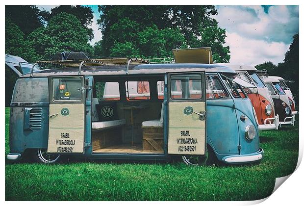 VW Bus Collection Print by Jason Green