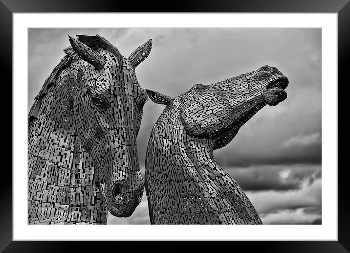  The Kelpies - Duke and Baron, Falkirk, Scotland Framed Mounted Print by Ann McGrath