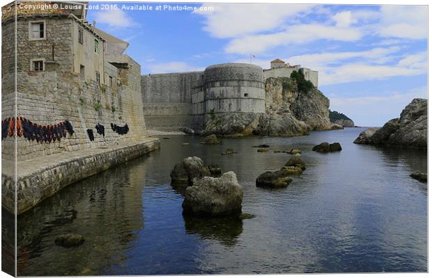  The Cove, Dubrovnik Canvas Print by Louise Lord