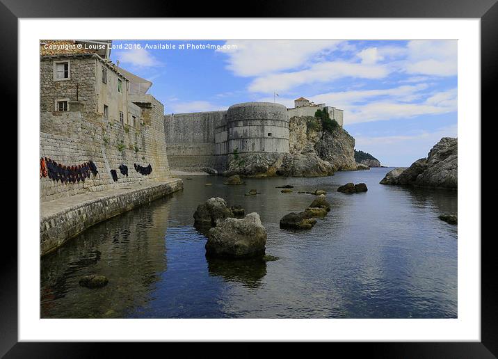  The Cove, Dubrovnik Framed Mounted Print by Louise Lord