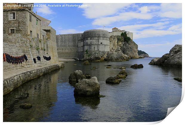  The Cove, Dubrovnik Print by Louise Lord