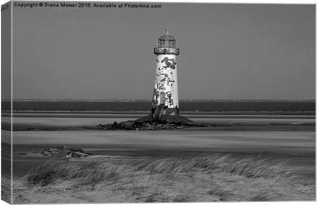 Talacre Lighthouse Canvas Print by Diana Mower
