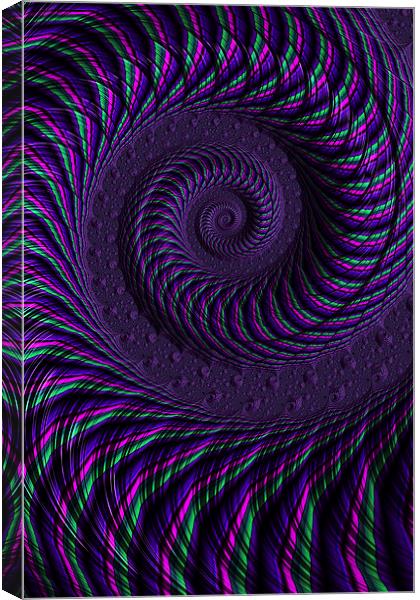 Purple Spiral Canvas Print by Steve Purnell