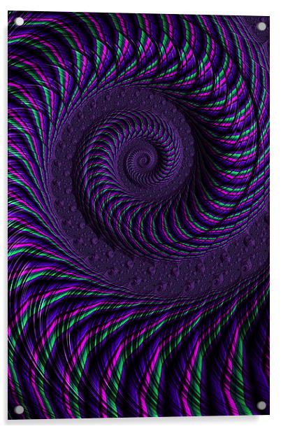 Purple Spiral Acrylic by Steve Purnell