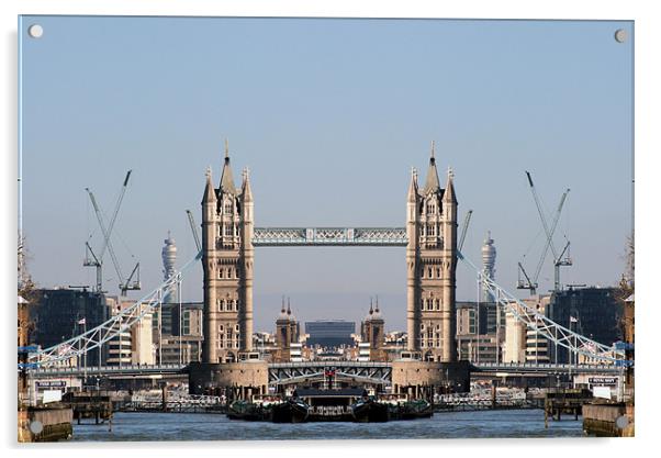Tower Bridge Acrylic by Ruth Hallam