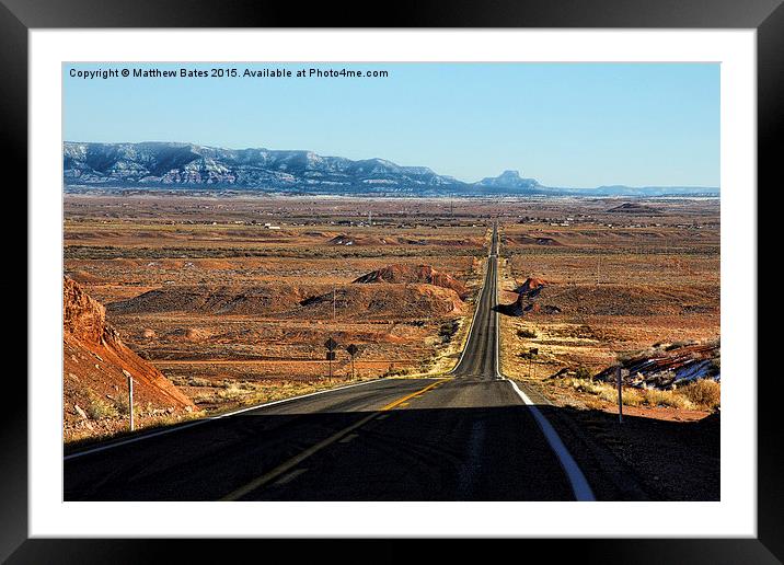 The open road Framed Mounted Print by Matthew Bates