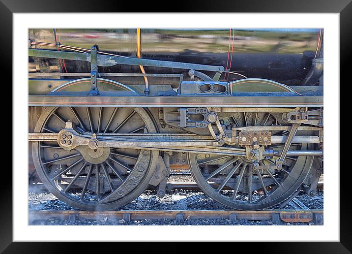 Train Wheels. Framed Mounted Print by Mark Godden