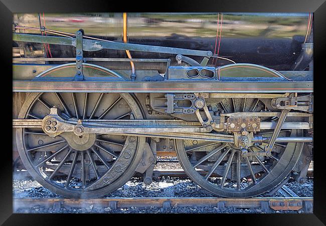 Train Wheels. Framed Print by Mark Godden