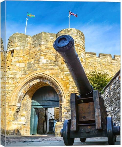  Lincoln Castle early morning Canvas Print by Andrew Scott